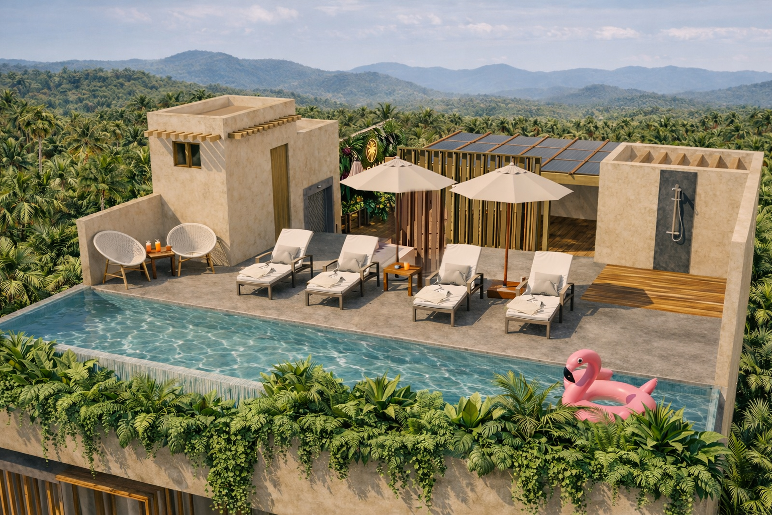 Paralia Sunliving - terraza con alberca